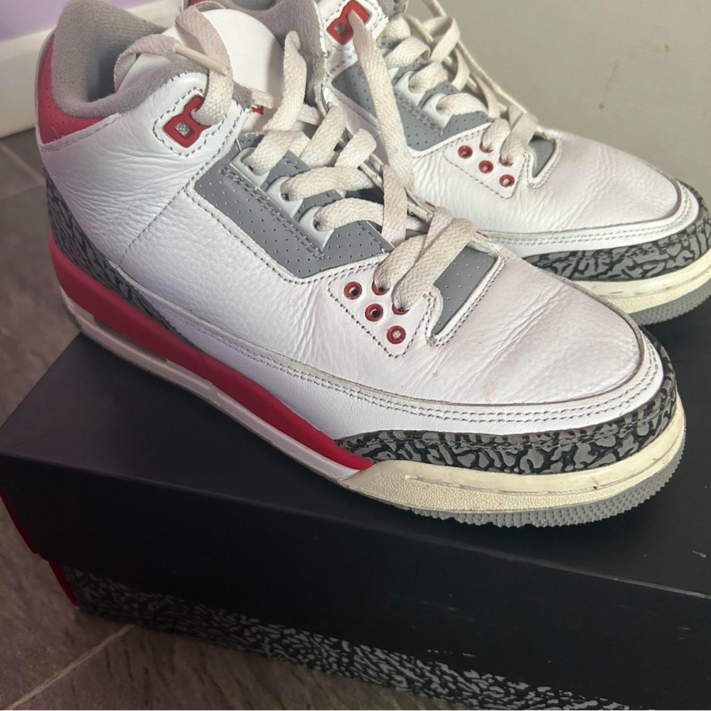 White and Red Sneakers with Elephant Print